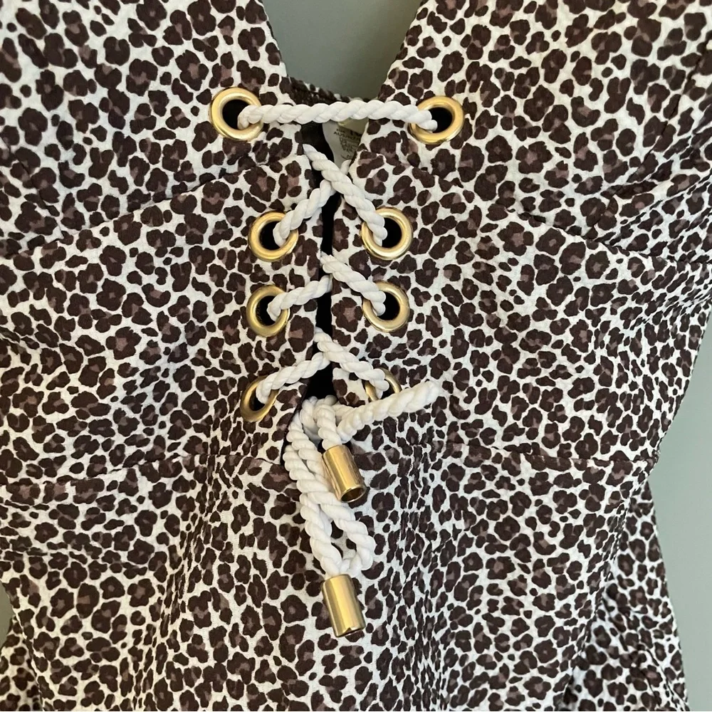 3 for $30 | NWOT SEA LEVEL SWIM Australia Wild Cat Lace Up One Piece Swimsuit - Picture 5 of 15